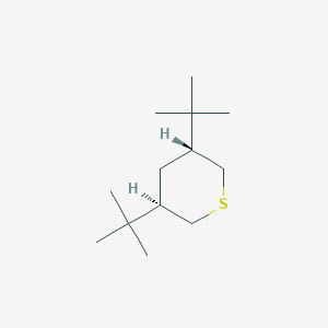 molecular formula C13H26S B14568563 (3R,5R)-3,5-Di-tert-butylthiane CAS No. 61575-98-2
