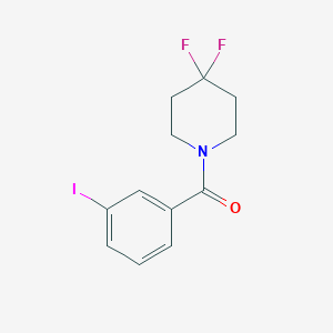 molecular formula C12H12F2INO B1456859 4,4-二氟-1-[(3-碘苯基)羰基]哌啶 CAS No. 1228774-41-1