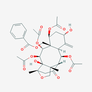 [(1R,2R,3S,4R,5R,6S,8S,10R,11R,12R,15S)-3,4,6,11-Tetraacetyloxy-2,8-dihydroxy-1,15-dimethyl-9-methylidene-13-oxo-16-oxatetracyclo[10.5.0.02,15.05,10]heptadecan-5-yl]methyl benzoate