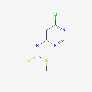 molecular formula C7H8ClN3S2 B1456860 Dimethyl 6-chloropyrimidin-4-ylcarbonimidodithioate CAS No. 1192814-58-6