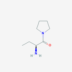 molecular formula C8H16N2O B1456862 (S)-2-amino-1-(pyrrolidin-1-yl)butan-1-one CAS No. 1152110-34-3