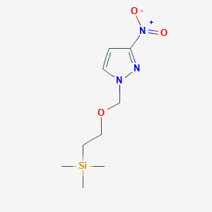 molecular formula C9H17N3O3Si B1456863 3-nitro-1-[[2-(trimethylsilyl)ethoxy]methyl]-1H-pyrazole CAS No. 1313520-83-0