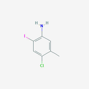 molecular formula C7H7ClIN B1456864 4-Chloro-2-iodo-5-methylaniline CAS No. 1373233-50-1