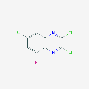 molecular formula C8H2Cl3FN2 B1456869 2,3,7-Trichloro-5-fluoroquinoxaline CAS No. 1217305-13-9