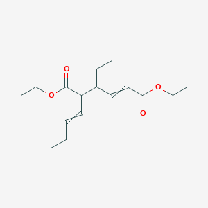 molecular formula C16H26O4 B14568705 Diethyl 5-(but-1-en-1-yl)-4-ethylhex-2-enedioate CAS No. 61454-98-6