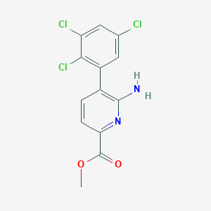 molecular formula C13H9Cl3N2O2 B1456874 Methyl 6-amino-5-(2,3,5-trichlorophenyl)picolinate CAS No. 875051-79-9