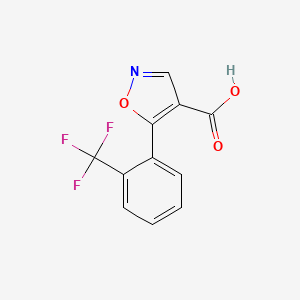 molecular formula C11H6F3NO3 B1456875 5-[2-(Trifluoromethyl)phenyl]-1,2-oxazole-4-carboxylic acid CAS No. 1003561-80-5