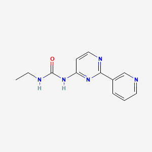 molecular formula C12H13N5O B14568764 N-Ethyl-N'-[2-(pyridin-3-yl)pyrimidin-4-yl]urea CAS No. 61310-19-8