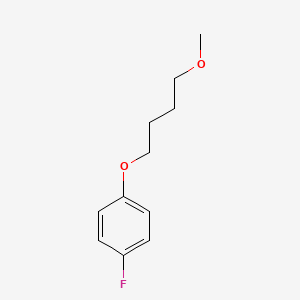 molecular formula C11H15FO2 B14568768 1-Fluoro-4-(4-methoxybutoxy)benzene CAS No. 61372-59-6
