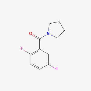 molecular formula C11H11FINO B1456879 1-[(2-Fluoro-5-iodophenyl)carbonyl]pyrrolidine CAS No. 1228778-16-2