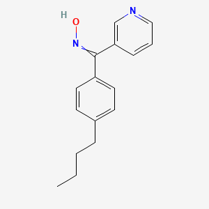 molecular formula C16H18N2O B14568808 N-[(4-Butylphenyl)(pyridin-3-YL)methylidene]hydroxylamine CAS No. 61780-02-7