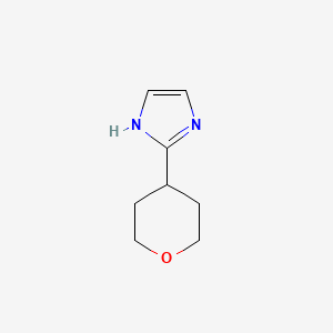 molecular formula C8H12N2O B1456881 2-(oxan-4-yl)-1H-imidazole CAS No. 1033717-12-2