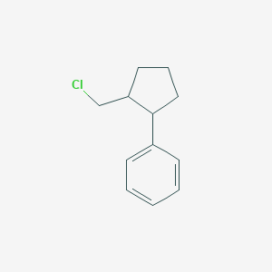 molecular formula C12H15Cl B14568814 [2-(Chloromethyl)cyclopentyl]benzene CAS No. 61608-86-4