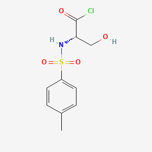 molecular formula C10H12ClNO4S B14568830 N-(4-Methylbenzene-1-sulfonyl)-L-seryl chloride CAS No. 61341-06-8