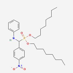 molecular formula C29H45N2O5P B14568834 Dioctyl [anilino(4-nitrophenyl)methyl]phosphonate CAS No. 61676-64-0