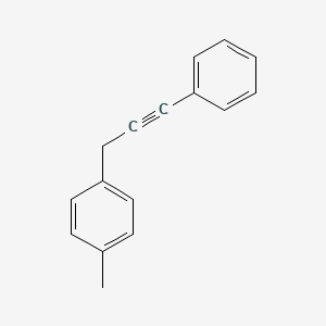 molecular formula C16H14 B14568835 Benzene, 1-methyl-4-(3-phenyl-2-propynyl)- CAS No. 61692-85-1