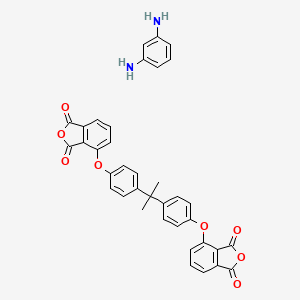 molecular formula C37H28N2O8 B14568877 Benzene-1,3-diamine;4-[4-[2-[4-[(1,3-dioxo-2-benzofuran-4-yl)oxy]phenyl]propan-2-yl]phenoxy]-2-benzofuran-1,3-dione CAS No. 61594-32-9