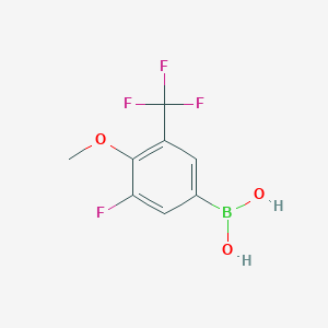molecular formula C8H7BF4O3 B1456890 3-Fluoro-4-methoxy-5-trifluoromethylphenylboronic acid CAS No. 1451391-99-3