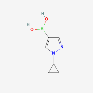 molecular formula C6H9BN2O2 B1456891 1-环丙基吡唑-4-硼酸 CAS No. 1678534-30-9