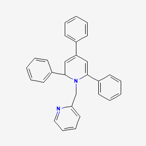molecular formula C29H24N2 B14568930 Pyridine, 1,2-dihydro-2,4,6-triphenyl-1-(2-pyridinylmethyl)- CAS No. 61655-22-9