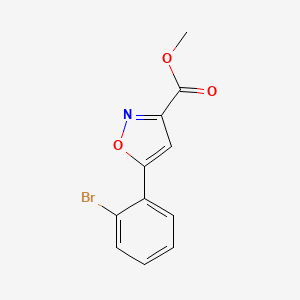molecular formula C11H8BrNO3 B1456897 Methyl 5-(2-bromophenyl)isoxazole-3-carboxylate CAS No. 1053657-05-8