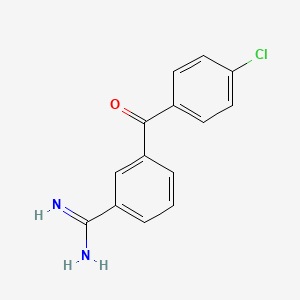 molecular formula C14H11ClN2O B14569003 Benzenecarboximidamide, 3-(4-chlorobenzoyl)- CAS No. 61625-25-0