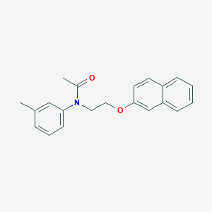molecular formula C21H21NO2 B14569023 Acetamide, N-(3-methylphenyl)-N-[2-(2-naphthalenyloxy)ethyl]- CAS No. 61293-93-4