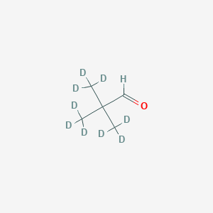 molecular formula C5H10O B1456903 Propanal-3,3,3-d3, 2,2-di(methyl-d3)- CAS No. 90137-14-7