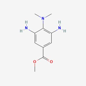 molecular formula C10H15N3O2 B14569041 Methyl 3,5-diamino-4-(dimethylamino)benzoate CAS No. 61546-12-1