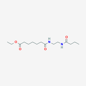 molecular formula C15H28N2O4 B14569059 Ethyl 7-[(2-butanamidoethyl)amino]-7-oxoheptanoate CAS No. 61796-97-2