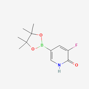 molecular formula C11H15BFNO3 B1456906 3-Fluoro-5-(4,4,5,5-tetramethyl-1,3,2-dioxaborolan-2-yl)pyridin-2-ol CAS No. 1333319-76-8