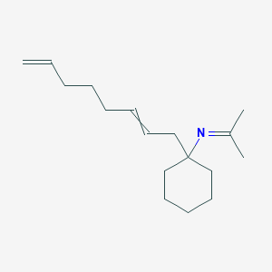 molecular formula C17H29N B14569084 N-[1-(Octa-2,7-dien-1-yl)cyclohexyl]propan-2-imine CAS No. 61701-89-1