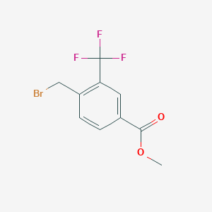 molecular formula C10H8BrF3O2 B1456909 Methyl 4-(bromomethyl)-3-(trifluoromethyl)benzoate CAS No. 863248-28-6