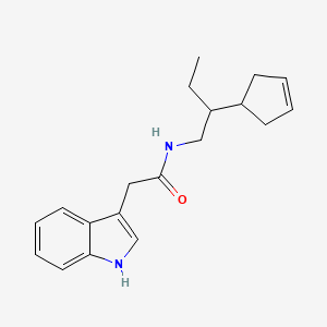 molecular formula C19H24N2O B14569097 N-[2-(Cyclopent-3-en-1-yl)butyl]-2-(1H-indol-3-yl)acetamide CAS No. 61755-41-7