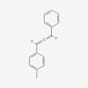 molecular formula C16H14 B14569120 Benzene, 1-methyl-4-(3-phenyl-1,2-propadienyl)- CAS No. 61692-95-3