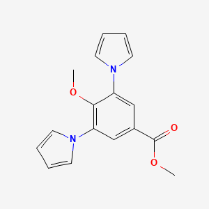 molecular formula C17H16N2O3 B14569137 Methyl 4-methoxy-3,5-di(1H-pyrrol-1-yl)benzoate CAS No. 61544-63-6