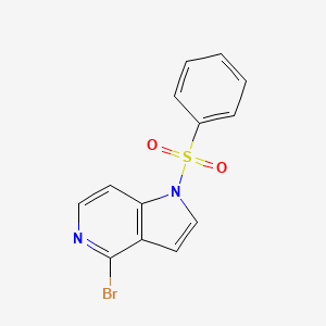 molecular formula C13H9BrN2O2S B1456914 1-(Phenylsulfonyl)-4-bromo-5-azaindole CAS No. 1257294-40-8