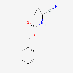 molecular formula C12H12N2O2 B1456916 Cbz-1-Amino-1-cyclopropanecarbonitrile CAS No. 1159735-22-4
