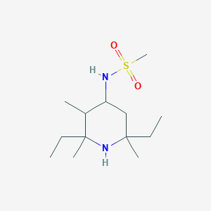 molecular formula C13H28N2O2S B14569210 N-(2,6-Diethyl-2,3,6-trimethylpiperidin-4-yl)methanesulfonamide CAS No. 61683-01-0