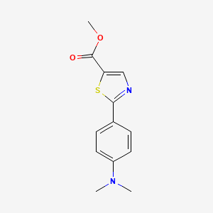 molecular formula C13H14N2O2S B14569226 Methyl 2-[4-(dimethylamino)phenyl]-1,3-thiazole-5-carboxylate CAS No. 61335-97-5