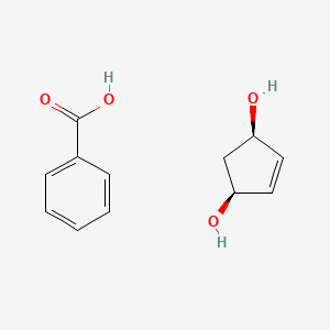 molecular formula C12H14O4 B14569280 benzoic acid;(1S,3R)-cyclopent-4-ene-1,3-diol CAS No. 61305-24-6