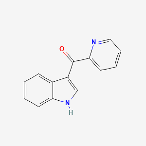 molecular formula C14H10N2O B14569288 Methanone, 1H-indol-3-yl-2-pyridinyl- CAS No. 61364-26-9