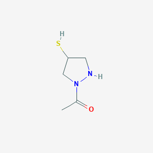 molecular formula C5H10N2OS B145693 1-(4-Sulfanylpyrazolidin-1-yl)ethanone CAS No. 128225-52-5