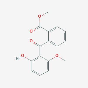molecular formula C16H14O5 B14569307 Methyl 2-(2-hydroxy-6-methoxybenzoyl)benzoate CAS No. 61227-43-8