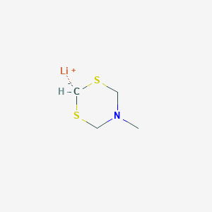 molecular formula C4H8LiNS2 B14569312 Lithium, (dihydro-5-methyl-4H-1,3,5-dithiazin-2-yl)- CAS No. 61764-06-5