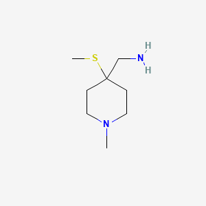 [1-Methyl-4-(methylsulfanyl)piperidin-4-yl]methanamine