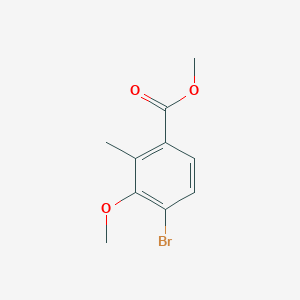 molecular formula C10H11BrO3 B1456936 Methyl 4-bromo-3-methoxy-2-methylbenzoate CAS No. 1149388-20-4
