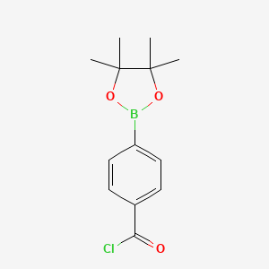 molecular formula C13H16BClO3 B1456938 4-(4,4,5,5-Tetramethyl-1,3,2-dioxaborolan-2-yl)benzoyl chloride CAS No. 380499-68-3