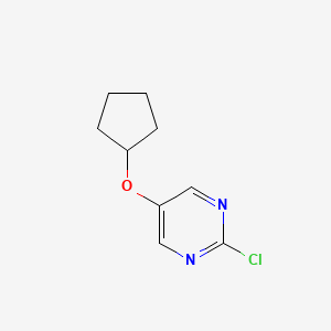 molecular formula C9H11ClN2O B1456941 2-Chloro-5-(cyclopentyloxy)pyrimidine CAS No. 1192813-80-1