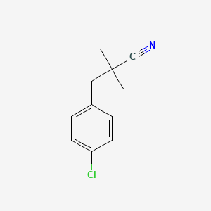 3-(4-Chlorophenyl)-2,2-dimethylpropanenitrile